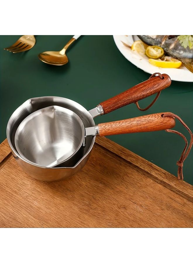 Stainless Steel Butter Melting Pot 400ml Capacity Silvery Kitchen Tool For Chocolate Cream Oil - Image 2